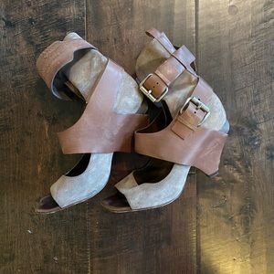 AllSaints Ankle Wrap Kitten Heel Sandal